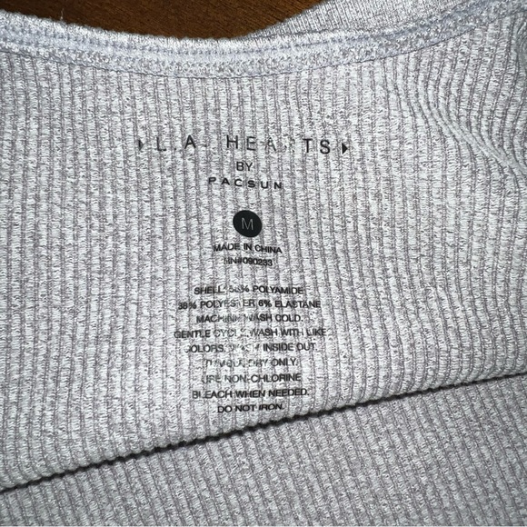 PacSun L.A. Hearts - Gray Seamless Tank - M - Picture 2 of 3